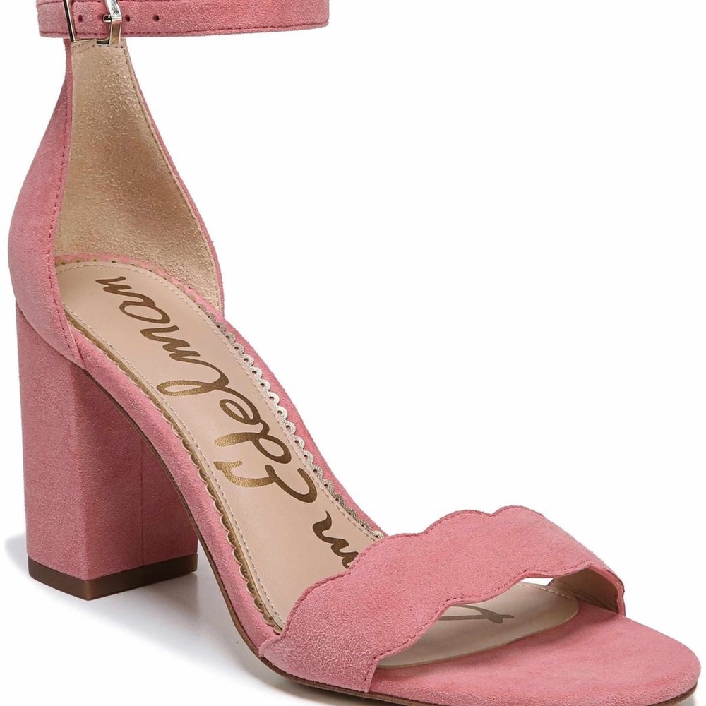 Sam Edelman Odila Blush Suede Block Heels